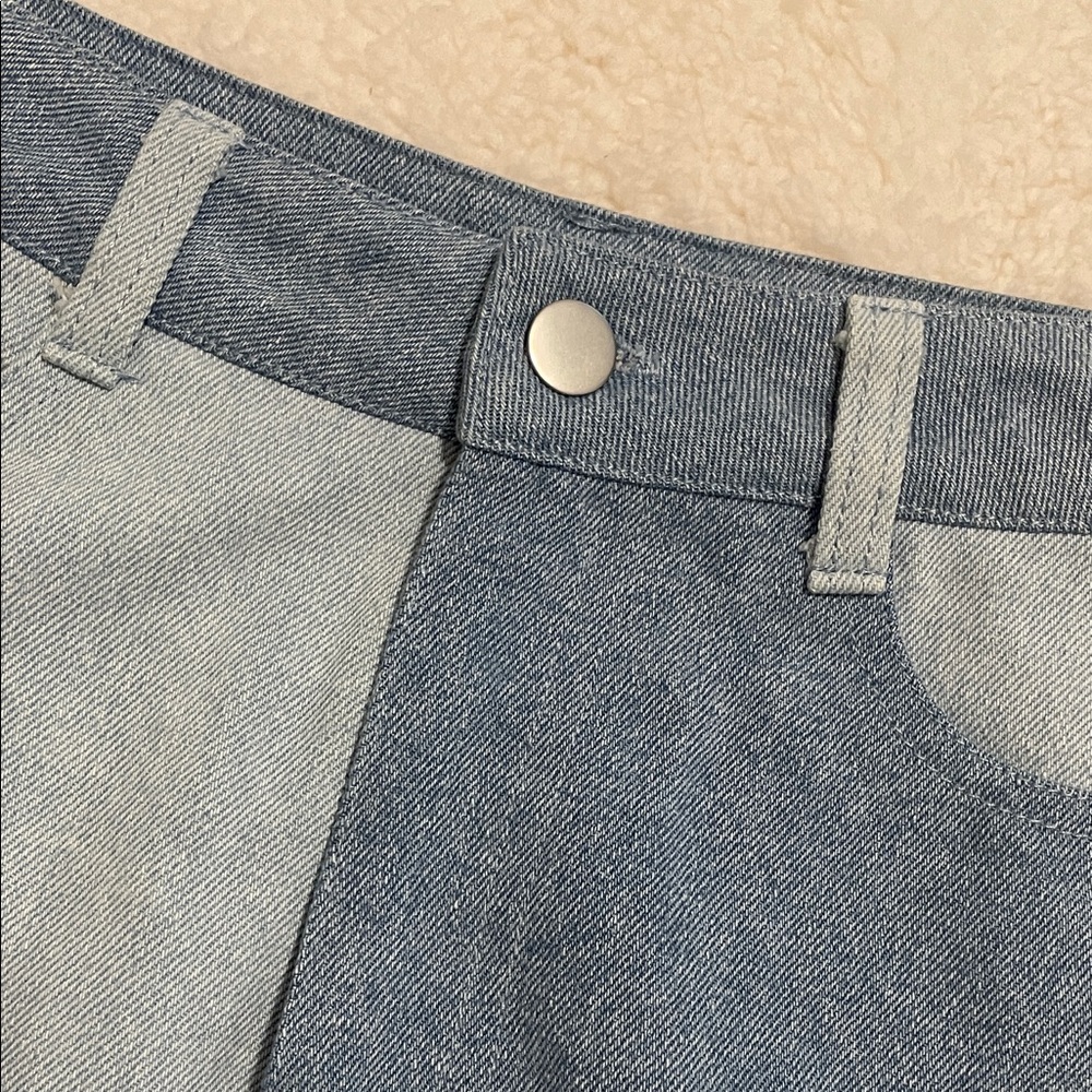 Altar'd State Blue Patchwork Mini Skirt - image 3